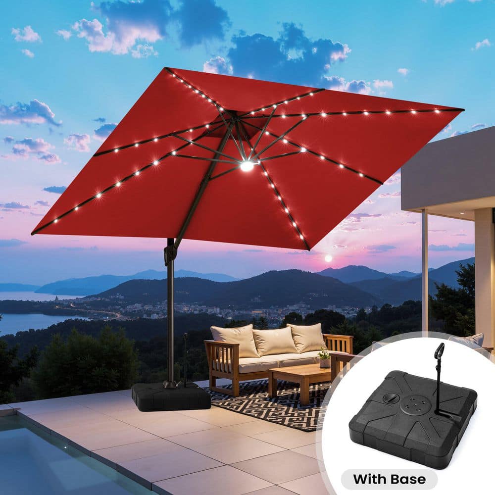 13 foot patio table umbrella 13 Feet Double-Sided Patio Twin Table Umbrella with Crank Handle-Turqu   LUV MY PATIO