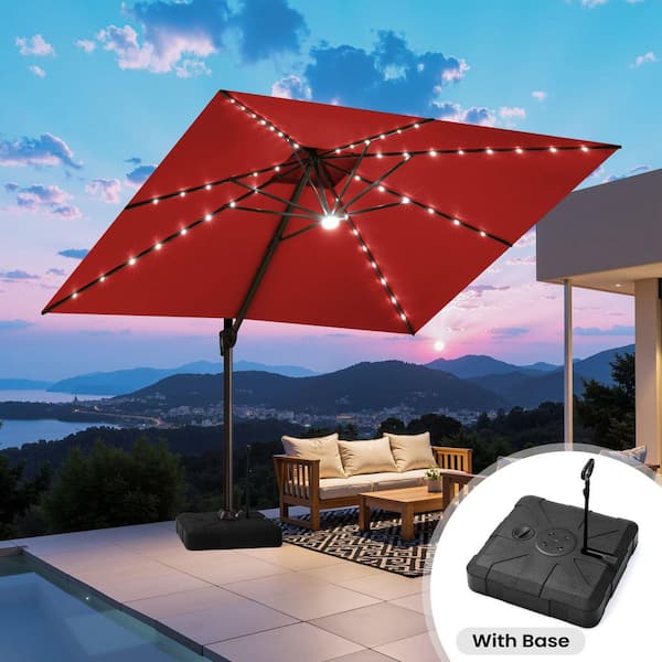 10 ft patio umbrella replacement Outdoor Woodgrain Pattern Patio Umbrella Decoration w/ Tilt, Crank