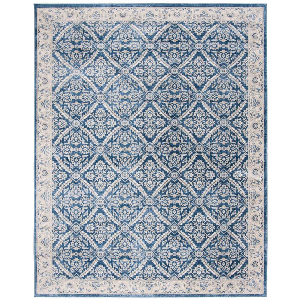 Brentwood Navy/Cream 9 ft. x 12 ft. Antique Floral Border Area Rug price history on PriceWatchPro