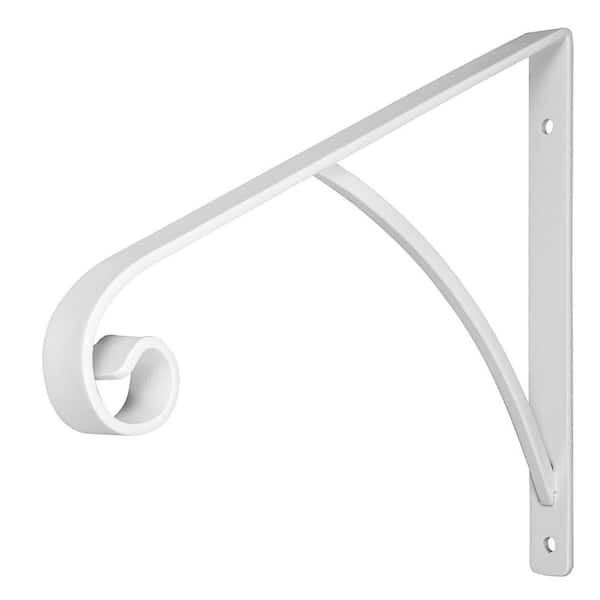 VEVOR Wrought Iron Handrail Wall Mounted Hand Railing Handrails for Outdoor Steps, White