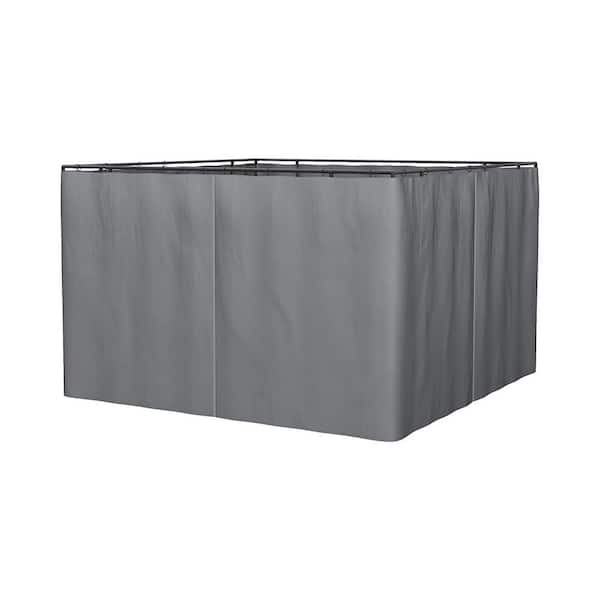 Tidoin 12 ft. x 10 ft. Gazebo Replacement Sidewall with Zippers, 4-Side Mesh Walls for Patio Gazebos