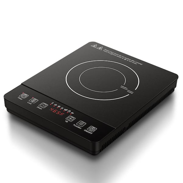 1800W Induction Cooker with 20 Power Levels and 20 Temperature Settings, Induction Stove with 4-hour Timer, Safety Lock
