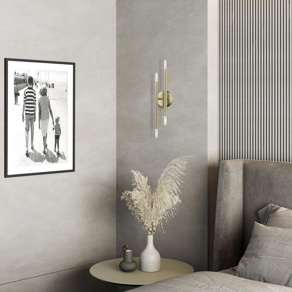Antique Brass 4-Light ADA Compliant Wall Sconce