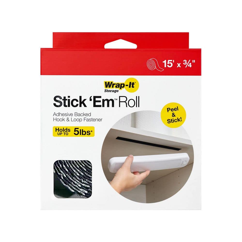 15 ft. x 3/4 in. Stick 'Ems Adhesive Backed Hook and Loop Tape Roll price history on PriceWatchPro