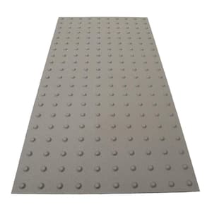 RampUp 24 in. x 4 ft. Light Gray ADA Warning Detectable Tile