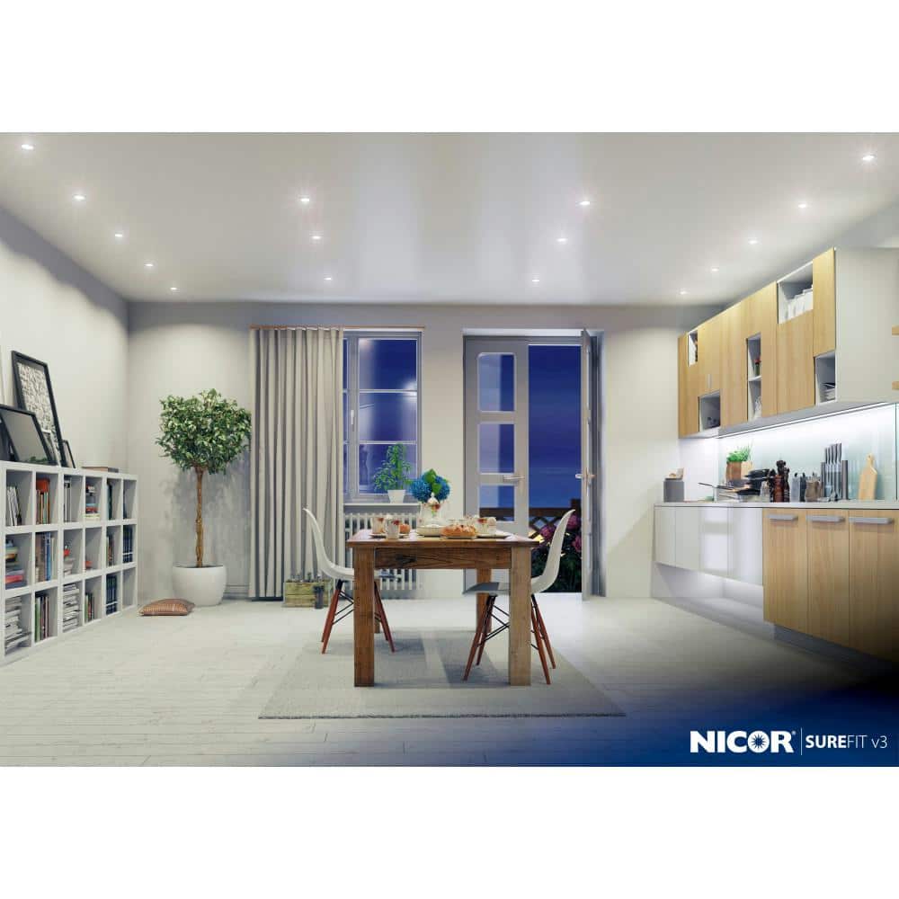 Sleek Satin White 4" LED Flush Mount Ceiling Light, Energy-Efficient