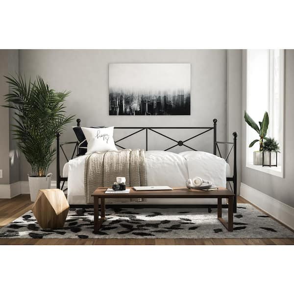 Dhp Luis Black Metal Full Size Daybed, Full Daybed With Twin Trundle