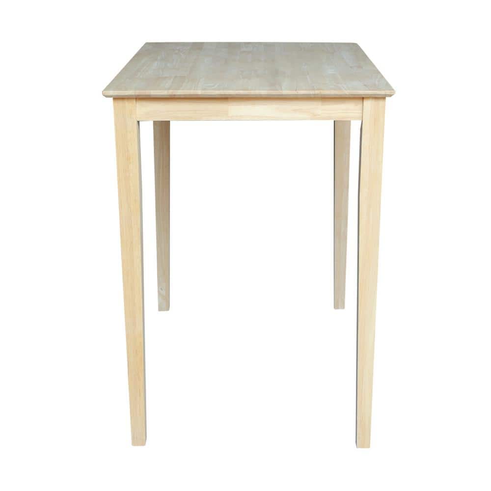 45" Rectangular Extendable Solid Wood Bar Height Table