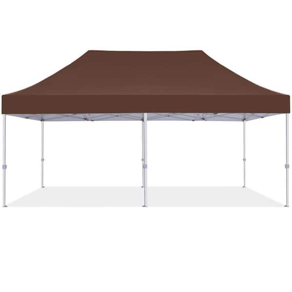 Terracemaster Commercial 10 ft. x 20 ft. Brown Pop Up Canopy Tent with Roller Bag