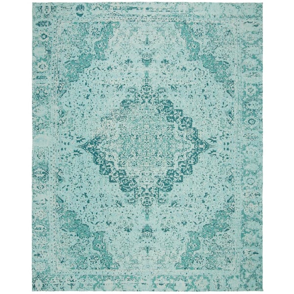 SAFAVIEH Classic Vintage Teal 8 ft. x 10 ft. Floral Area Rug