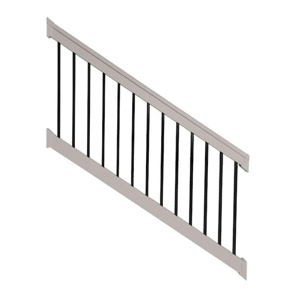 Vilano 3.5 ft. H x 8 ft. W Vinyl Tan Stair Railing Kit