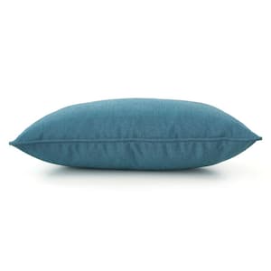 Benjamin Teal Lumbar and Square Outdoor Throw Pillow (3-Pack)