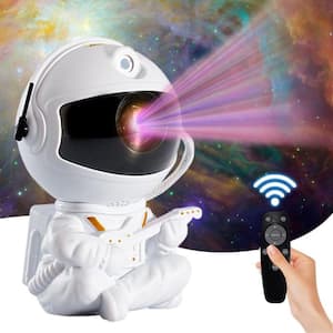 5.12 in. Astronaut Galaxy Projector Screen Nebula Ceiling LED Lamp with Remote Control in White