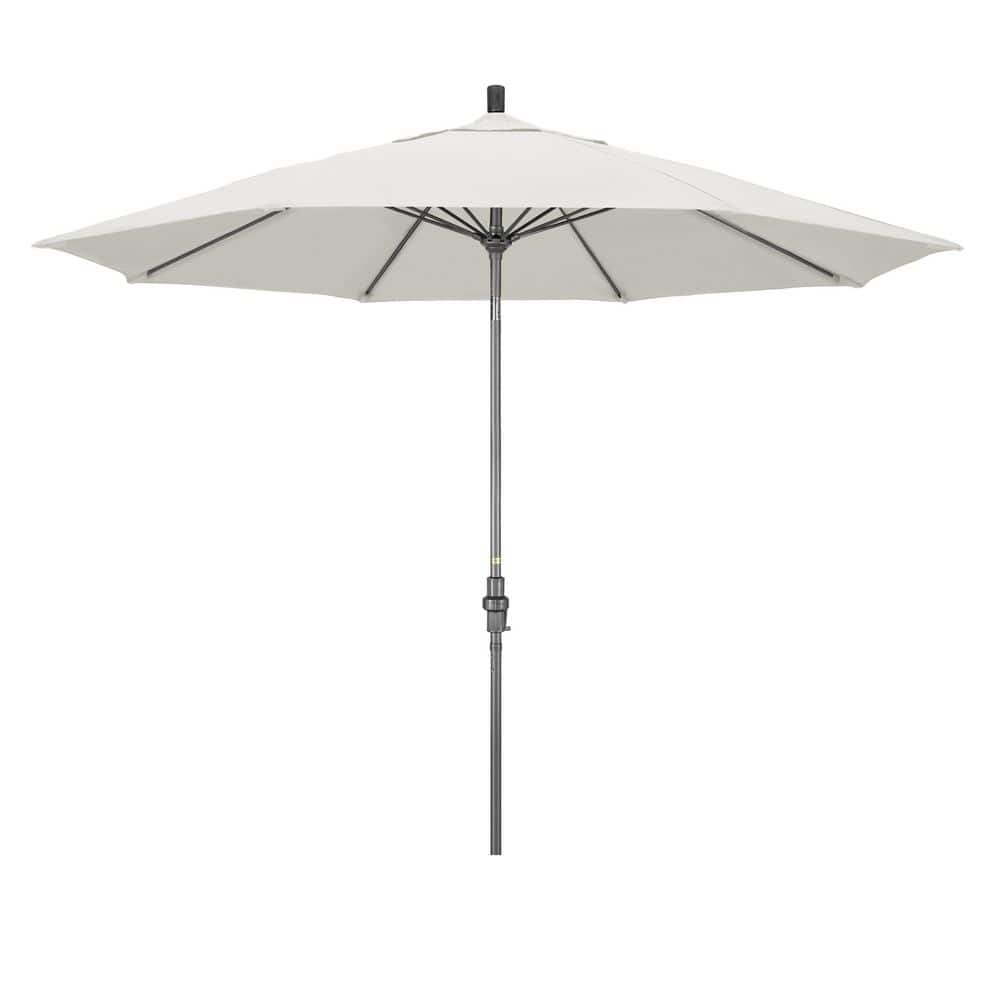 11 ft. Grey Aluminum Market Patio Umbrella Fiberglass Ribs Collar Tilt Crank Lift in Natural Pacifica price history on PriceWatchPro
