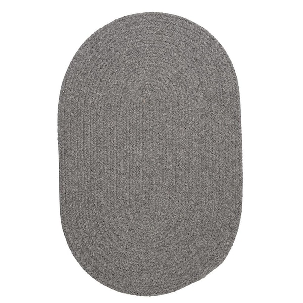 Home Decorators Collection Edward Gray 2 ft. x 4 ft. Oval Braided Area Rug