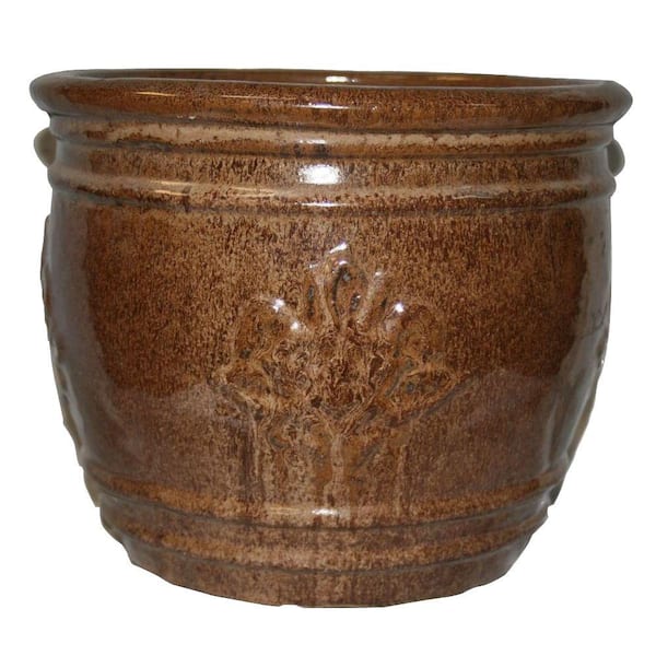 MARIPOSA POTTERY 22.75 in. Ceramic X-Large La Cienega Copper Pot