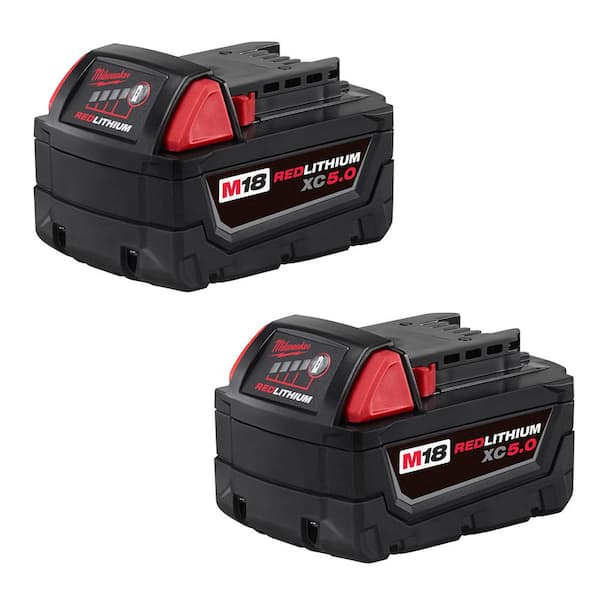 Milwaukee M18 18-Volt Lithium-Ion XC Extended Capacity 5.0 Ah Battery Pack (2-Pack)