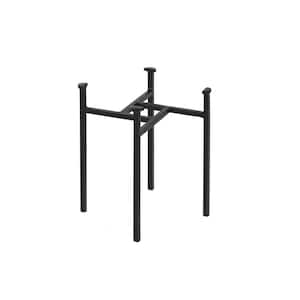 15 in. Tall Black Powder Coat Metal Simple Minimalist Tabletop and Floor Eileen Plant Stand