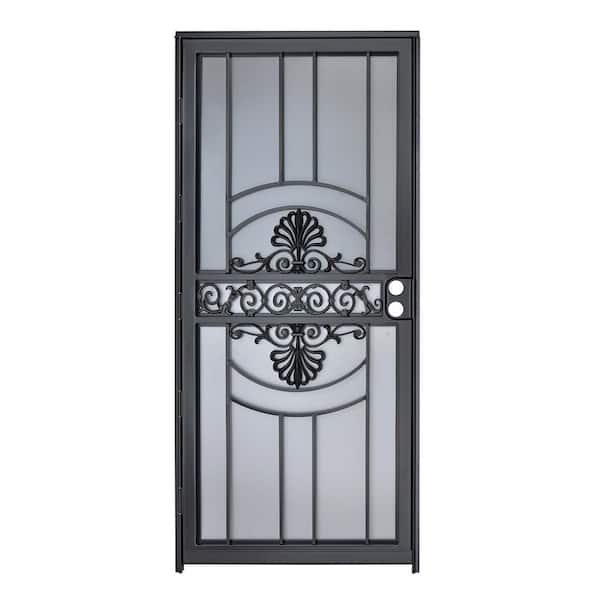 32 in. x 80 in. 437 Series Black Venus Security Door