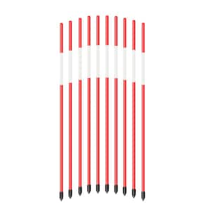 36 in. x 3/10 in. Red Plastic Hollow Snow Marker (10-pack)
