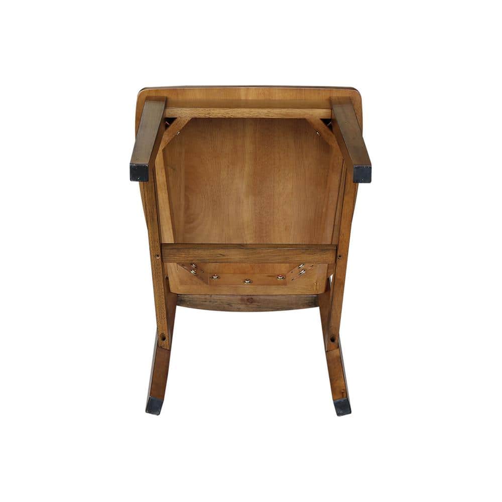 Pecan High Back Solid Wood Dining Chair