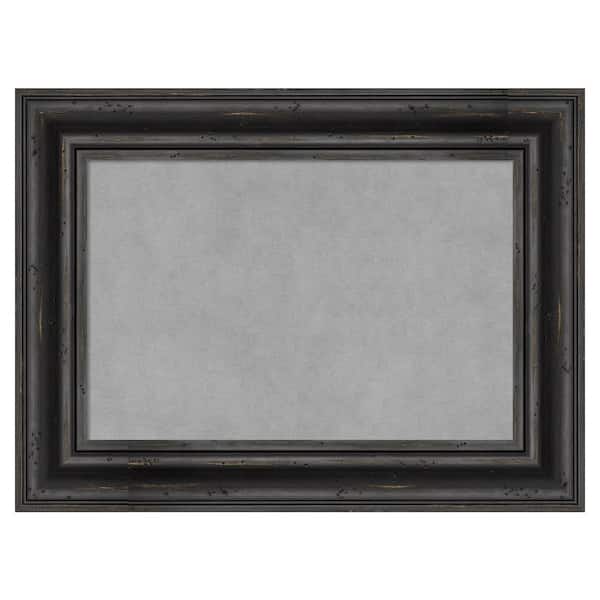 Amanti Art Rustic Pine Black 23 in. x 17 in Framed Magnetic Board
