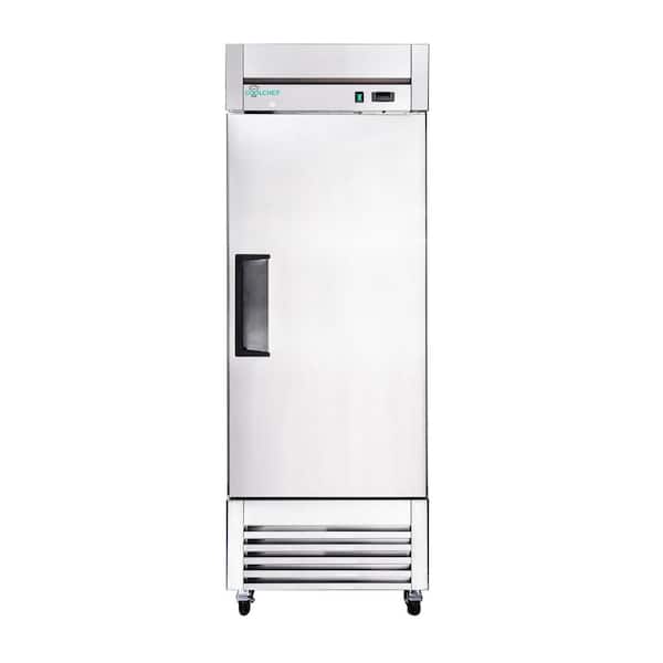 27 in. 18.68 Cu. Ft Auto / Cycle Defrost Commercial Reach-In Upright Freezer in Stainless Steel with 1 Solid Door