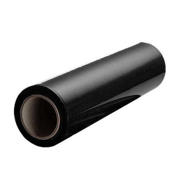 18 in. W x 1500 ft. L 80-Gauge Pallet Stretch Wrap Black Hand Shrink Wrap (4 Roll)