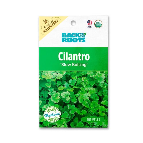 Back to the Roots Organic Cilantro/Coriander, Slow Bolting Cilantro Seed (1-Pack)