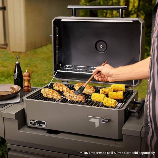 TYTUS Emberwood Portable Charcoal Grill and Smoker in Gunmetal
