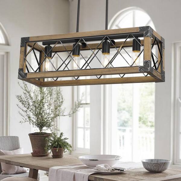 rectangular farmhouse chandelier