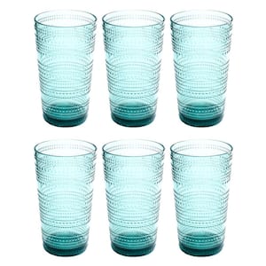 Beaded 16 oz. Dishwasher Safe Green Acrylic Drinking Glass