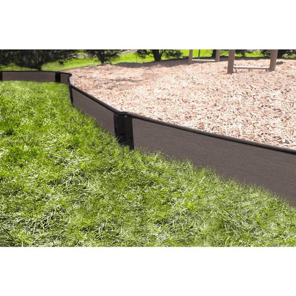 Frame It All 16 ft. x 1 in. Uptown Brown Composite Straight Playground Border Edging