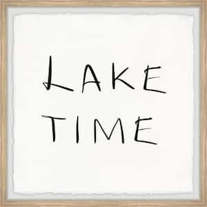 "Living on Lake Time" by Marmont Hill Framed Typography Art Print 18 in. x 18 in.