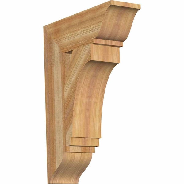 Ekena Millwork 6 in. x 28 in. x 20 in. Western Red Cedar Imperial Traditional Rough Sawn Bracket