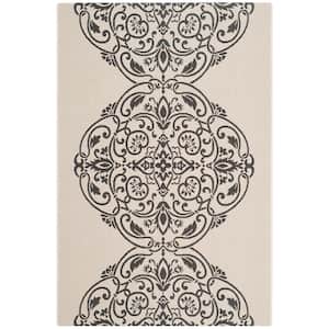 Martha Stewart Silhouette 5 ft. x 8 ft. Floral Indoor/Outdoor Patio  Area Rug