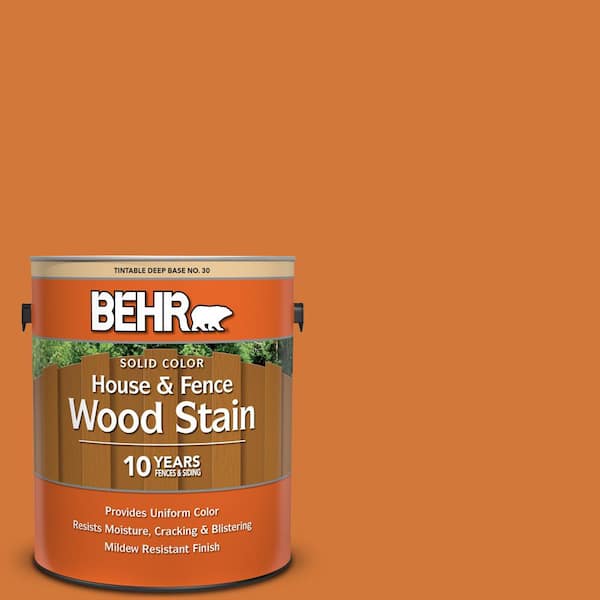 BEHR 1 gal. #T17-19 Fired Up Solid Color House and Fence Exterior Wood Stain