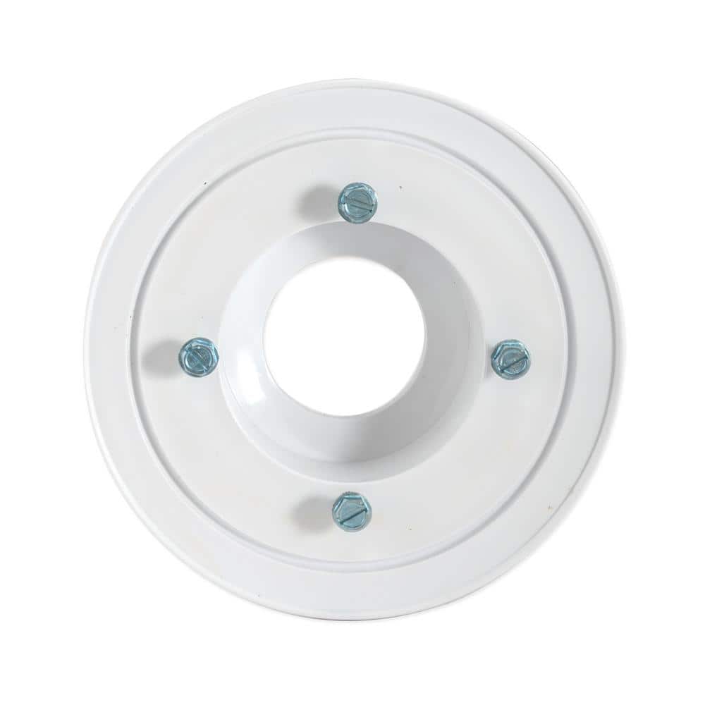 EZ-FLO White PVC Low Profile Shower Drain with Stainless Steel Grid