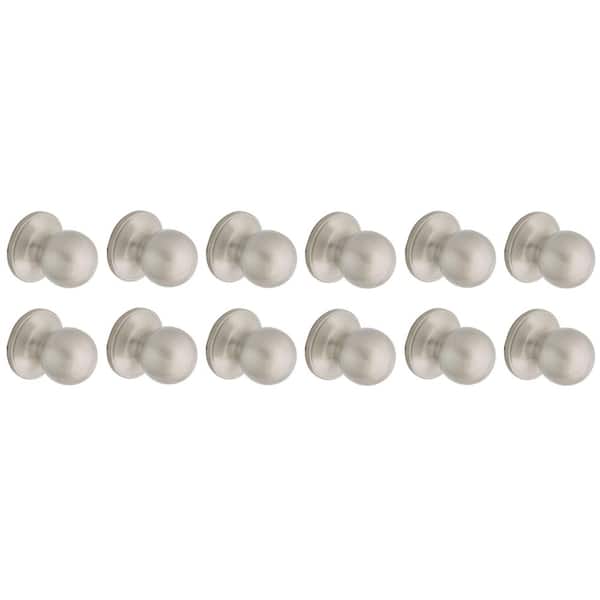 Defiant Ball Satin Nickel Hall/Closet Door Knob (12-Pack)