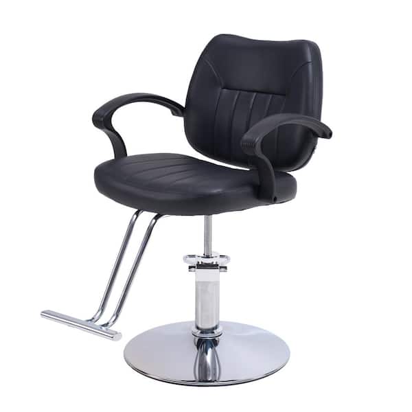White PU Leather Hair Beauty Salon Equipment Silver Hydraulic