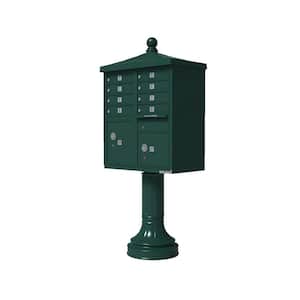 Vital 1570 8-Mailboxes 2-Parcel Lockers 1-Outgoing Pedestal Mount Cluster Box Unit