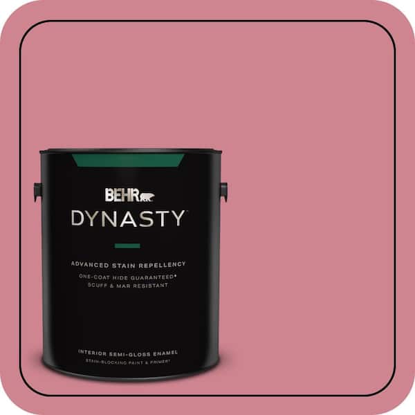 BEHR DYNASTY 1 gal. #130D-4 Rose Sachet Semi-Gloss Enamel Interior Stain-Blocking Paint & Primer
