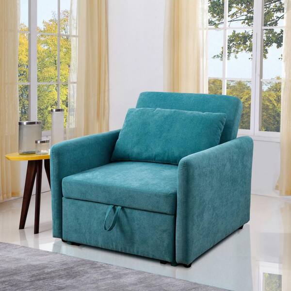 AndMakers 36 in. Green Polyester Twin Size Sofa Bed