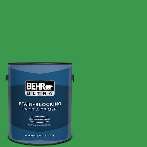 BEHR ULTRA 1 gal. #450B-6 Formal Garden Extra Durable Satin Enamel Interior Paint & Primer