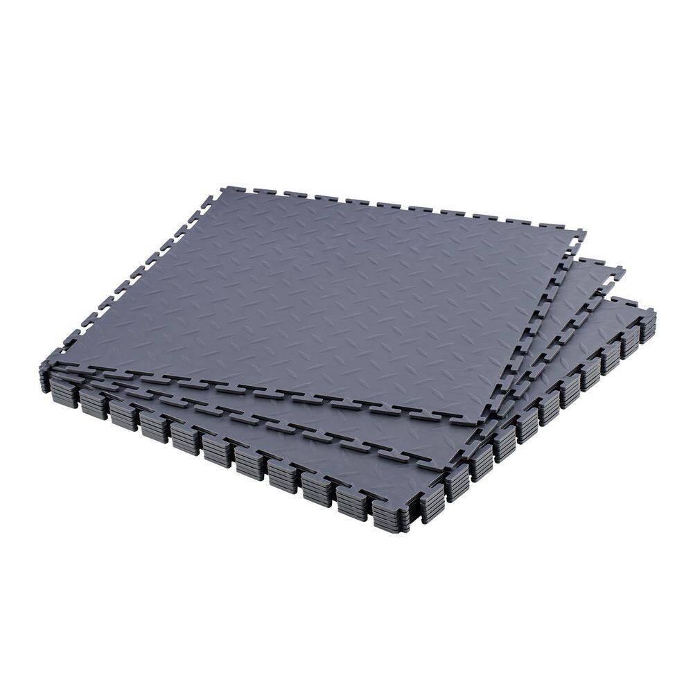 Garage Floor Tiles Interlocking, 8 Pack 20.2 x 20.2 x 0.2 in. Interlocking Modular Garage Flooring Tiles, Graphite Gray price history on PriceWatchPro
