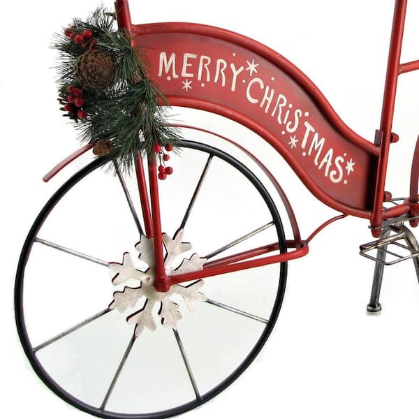 Zaer Ltd. International 25 in. Tall Red Iron Lighted Merry