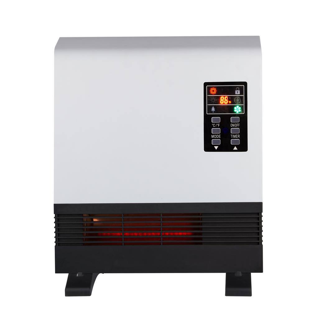 White 1500W Infrared Convection Portable Heater with Remote