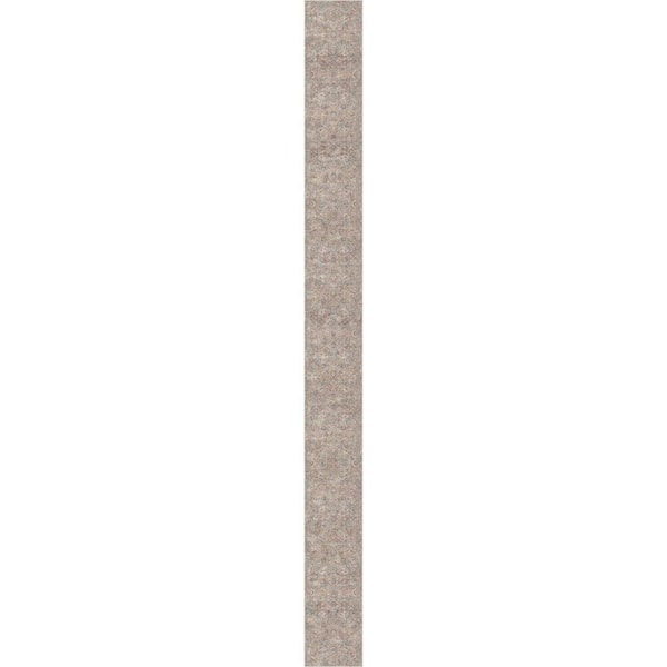 Ivory 2 ft. 7 in. x 9 ft. 6 in. Asha Emilia Vintage Persian Oriental Runner Area Rug
