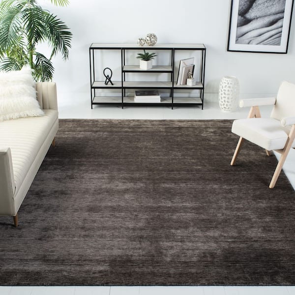 Mirage 9 ft. x 12 ft. Charcoal Solid Color Area Rug
