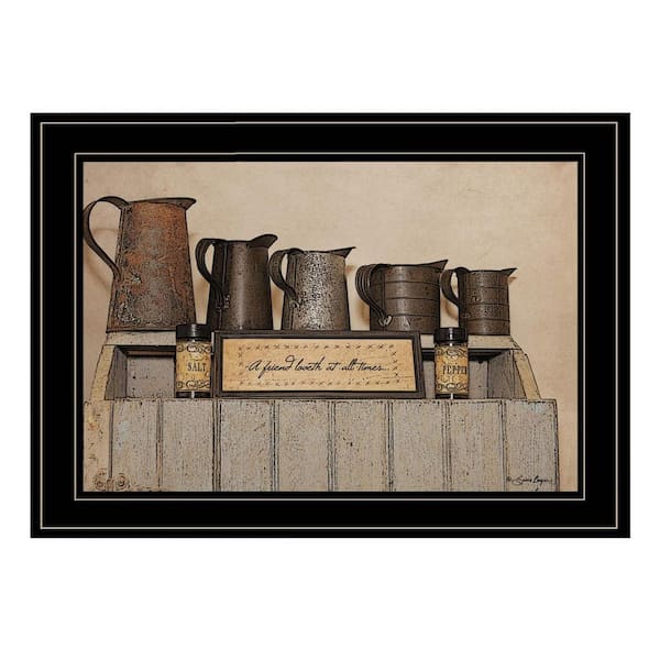 HomeRoots Charlie A Friend Loveth at All Time 1-Piece Framed Wall Art 15 in. x 19 in.